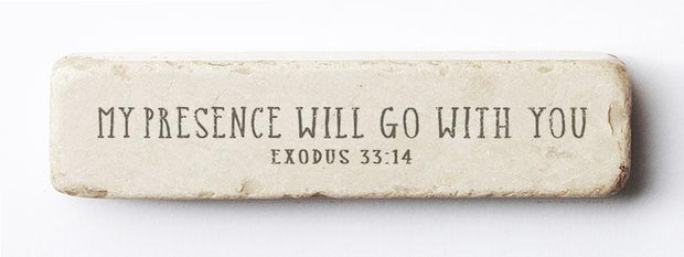 Exodus 33:14 Scripture Stone