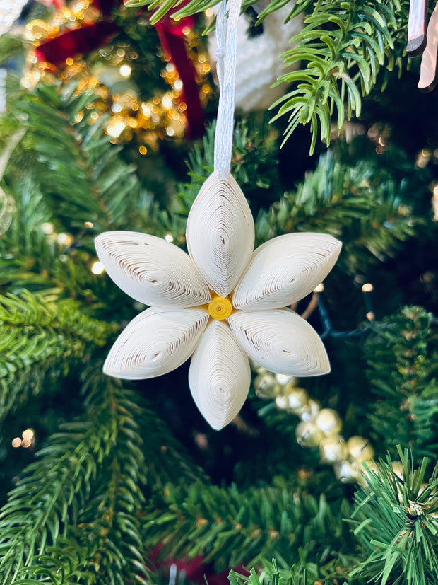 Quilled Poinsettia Ornaments