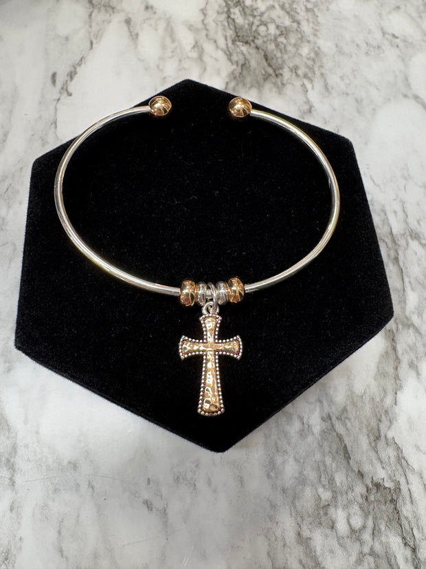 Be the Light Two Tone Cuff Bracelet - 4 styles