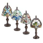 Mini Stained Glass Accent Lamps, 4 Colors
