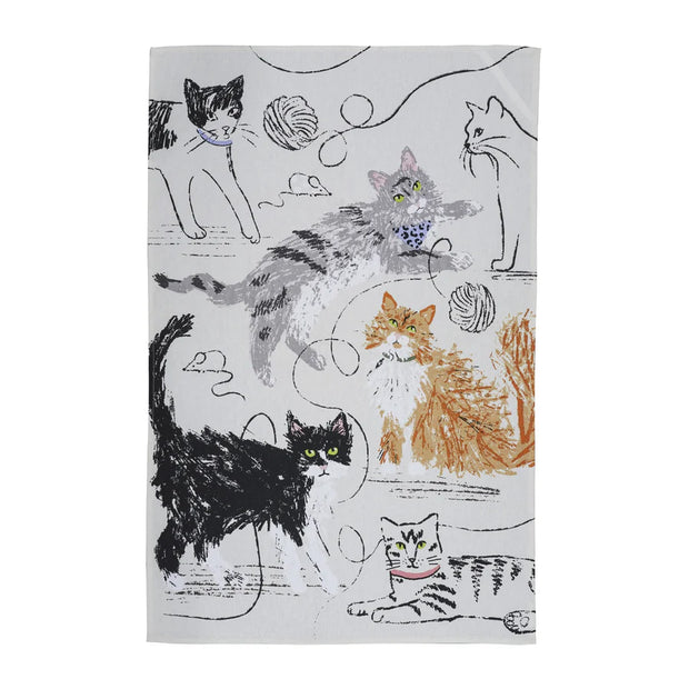 Feline Friends Tea Towel - Cotton