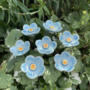 Ceramic Turquoise Plum Blossom Stake