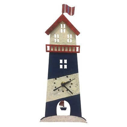 Navy Lighthouse Wall Clock