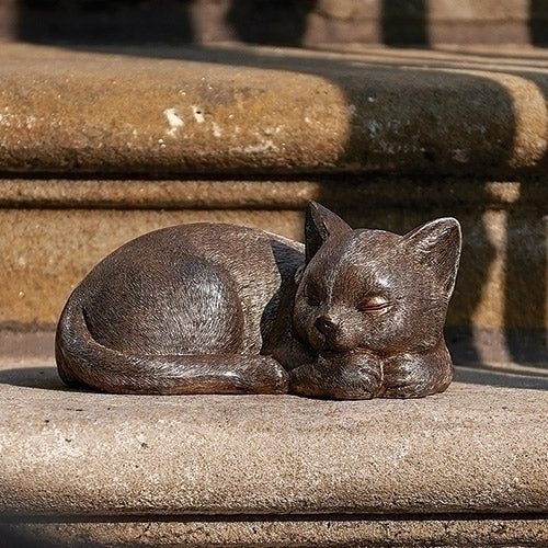 Bronze Sleeping Cat Statue