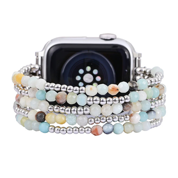 Amazonite Brilliance Stretch Apple Watch Band