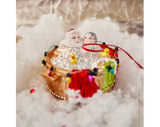 Mr. & Mrs. Claus Hot Tub Ornament