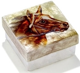 3" x 3" Capiz Painted Boxes, assorted designs