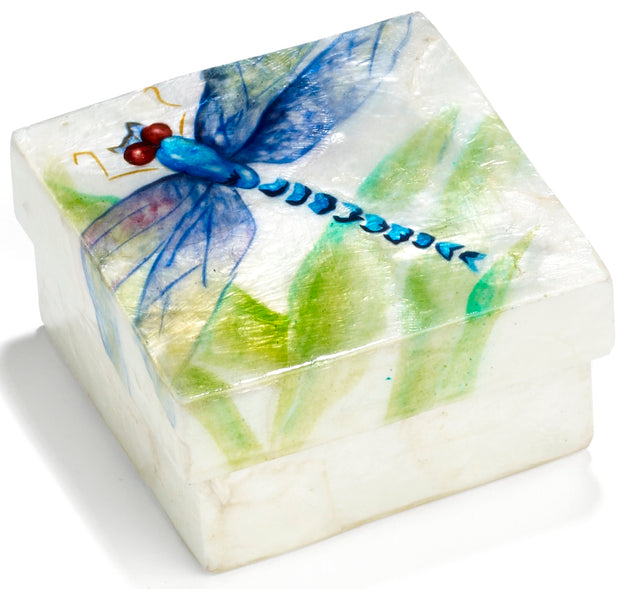 3" x 3" Capiz Painted Boxes, assorted designs