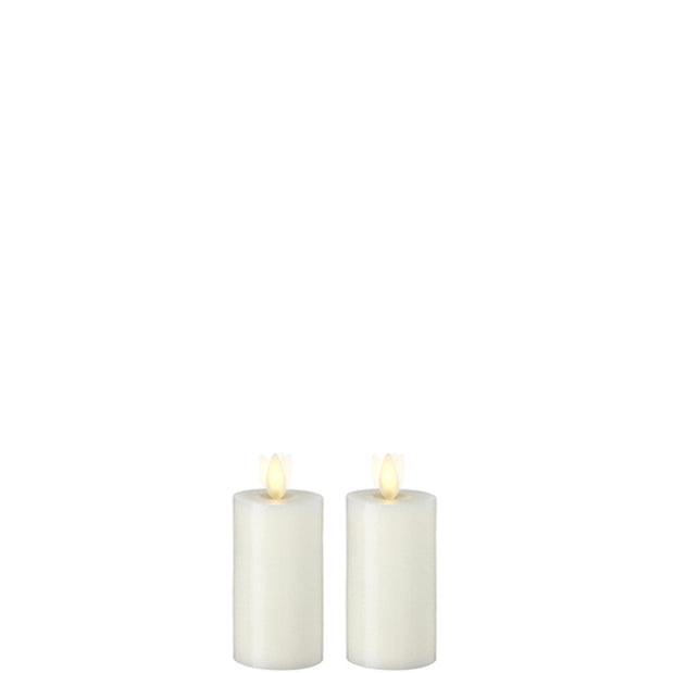 Moving Flame 2 x 4  Candle Ivory Single