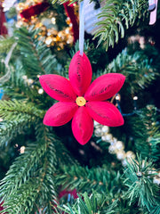 Quilled Poinsettia Ornaments