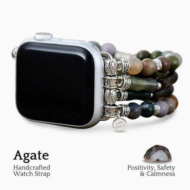 Vintage Agate Stretchy Apple Watch Band