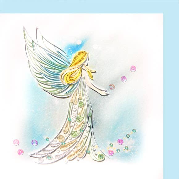 Bubbles Angel Quilling Card