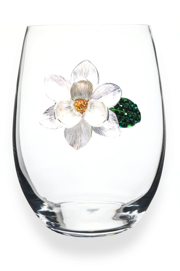 Magnolia Stemless Wine Glass