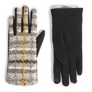 Tweed Plaid Touchscreen Gloves