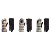 Tweed Plaid Touchscreen Gloves