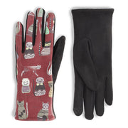 Printed Sweater Cats Touchscreen Gloves