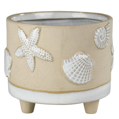 Seashell Ceramic Cache Pot