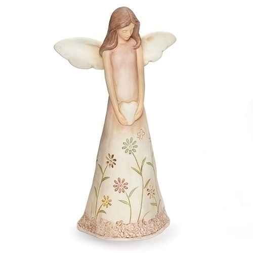 LED Porcelain Angel with Heart