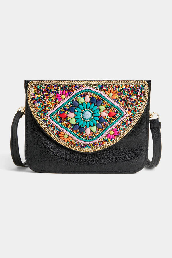 Artisan Beaded Split Pocket Crossbody - 4 Styles