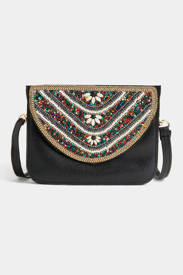 Artisan Beaded Split Pocket Crossbody - 4 Styles