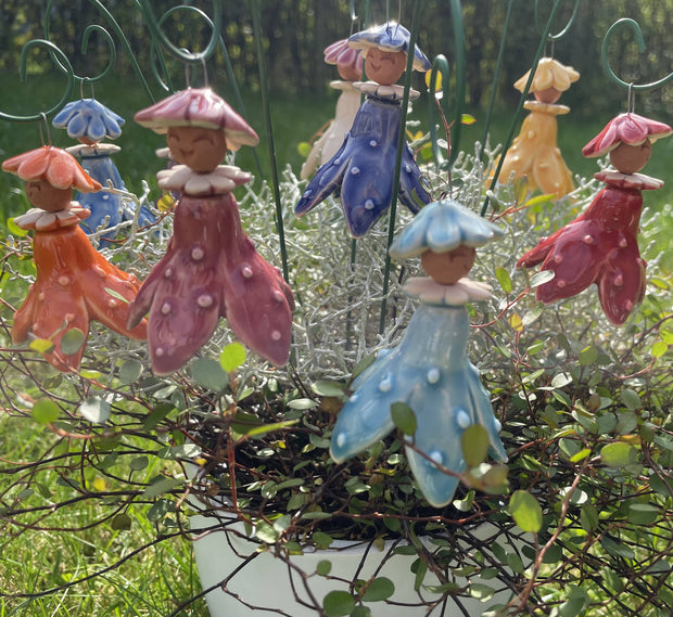 Hanging Colorful Flower Fairy on Stem