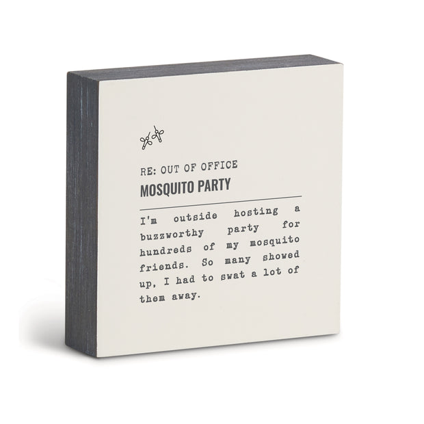 Mosquito Party Wall Art, 6" Sq.
