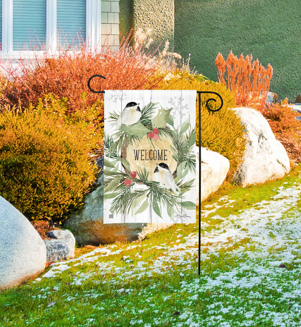 Winter Cabin Garden Flag