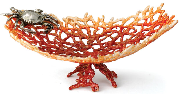 Coral Enameled Crab Dish