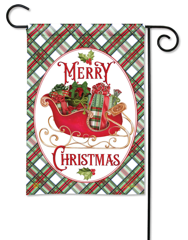 Tartan Sleigh Garden Flag