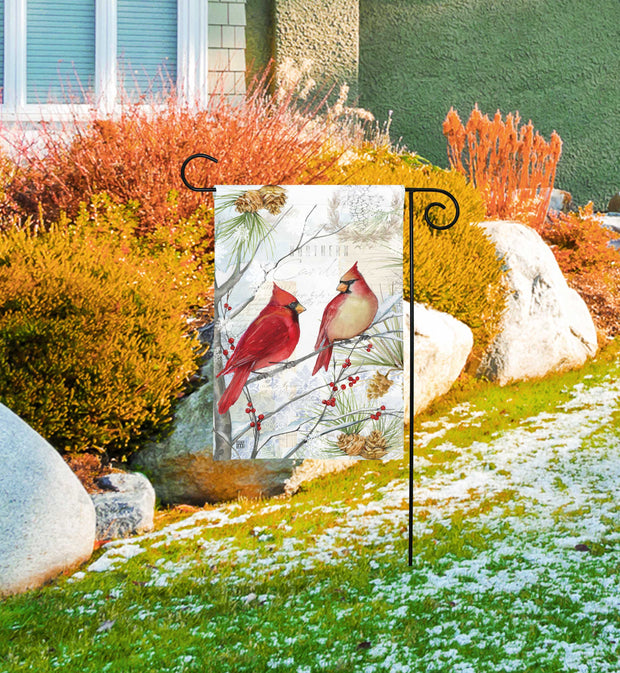 Northern Cardinals Garden Flag