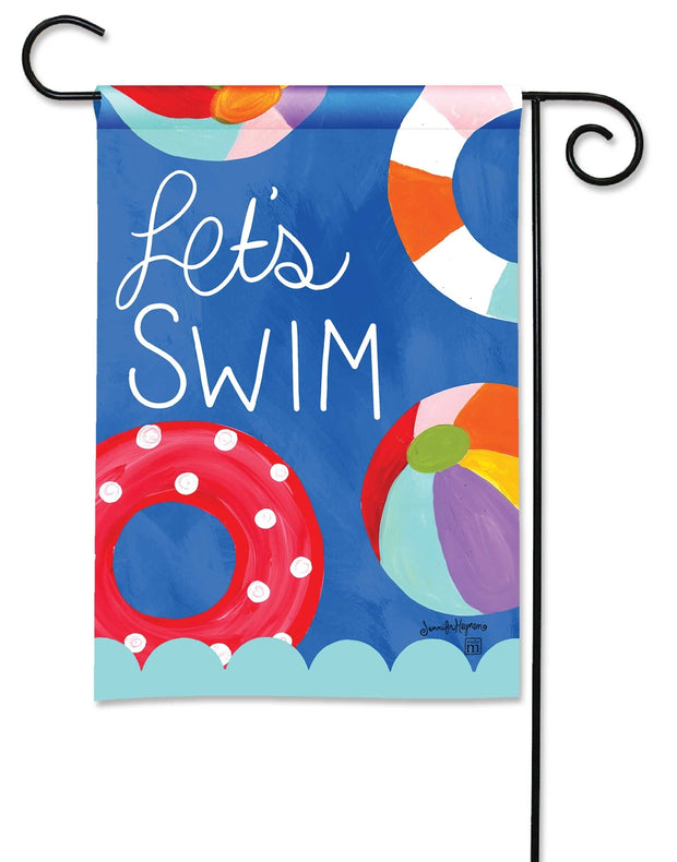 Let's Swim Garden Flag