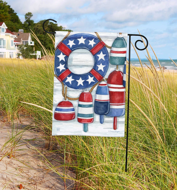 Red, White, & Buoy Garden Flag