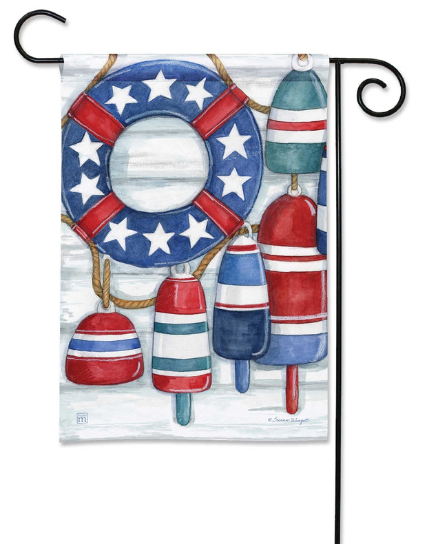 Red, White, & Buoy Garden Flag