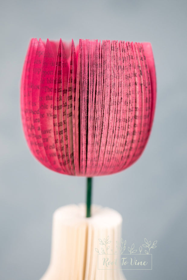 Book Flower with Vase