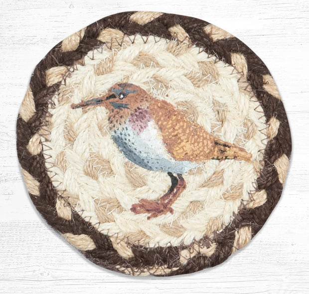 5" Jute Coaster Sandpiper