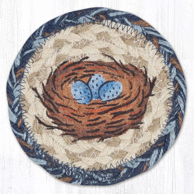 5" Jute Bird Nest Coaster