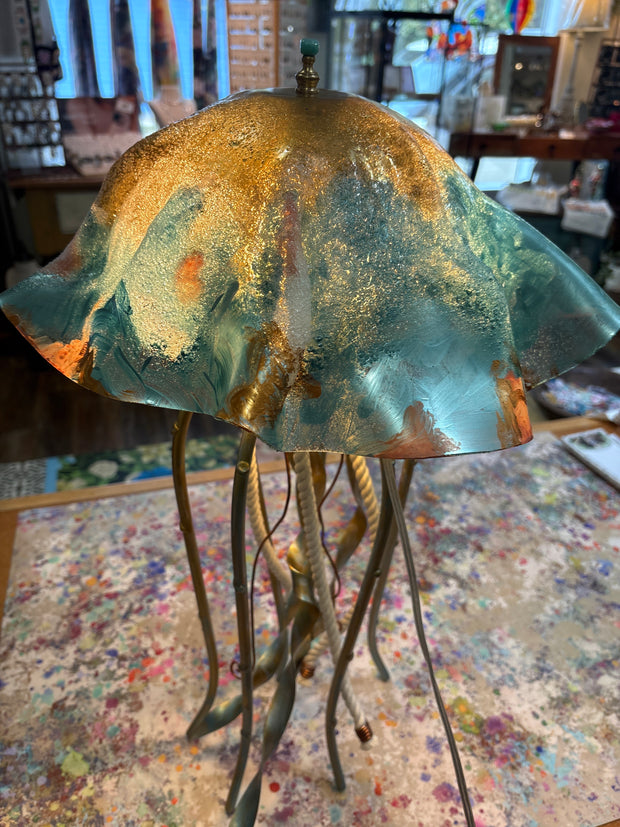 Sculpted Large Jellyfish Lamp