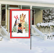 Caroling Dogs Garden Flag