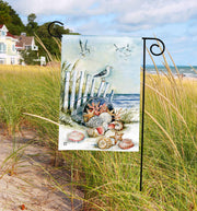 Collecting Sea Shells Garden Flag