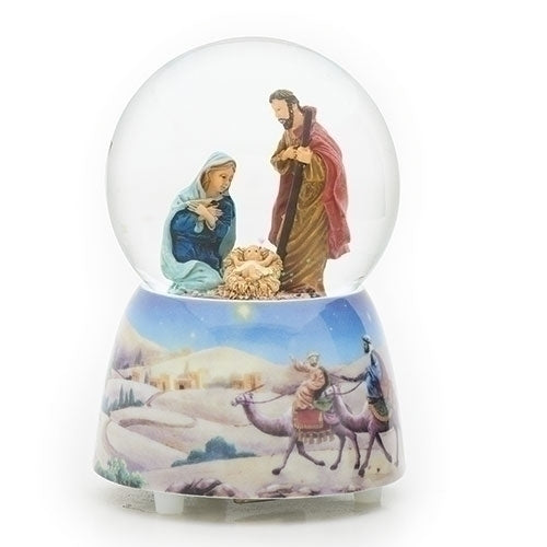 5" Musical Nativity Scene Snow Globe
