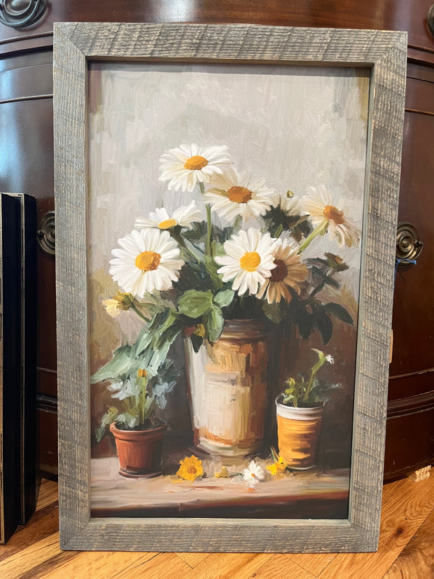 Rustic Daisies Wall Art, 25" x 15"