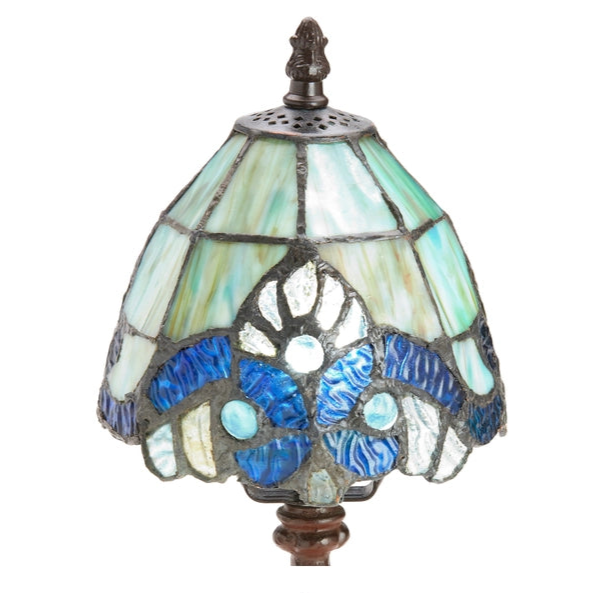 Mini Stained Glass Accent Lamps, 4 Colors