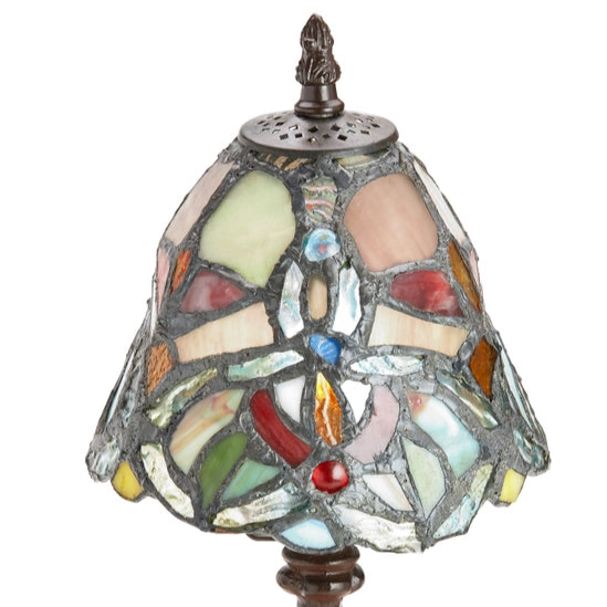 Mini Stained Glass Accent Lamps, 4 Colors