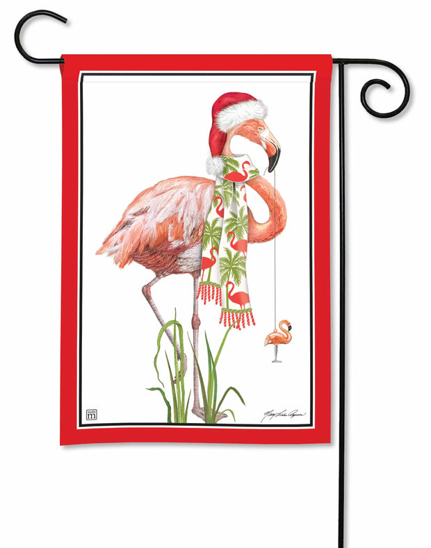 Ho Ho Flamingo Garden Flag