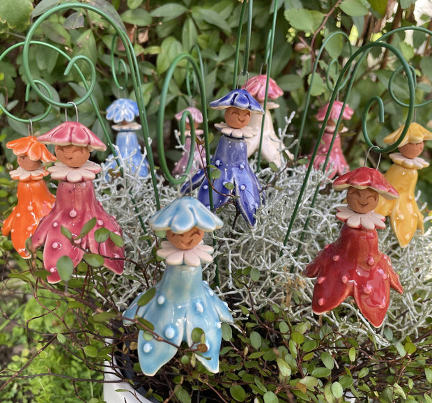 Hanging Colorful Flower Fairy on Stem
