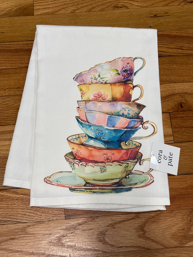 Teacup Collection Flour Sack Towel