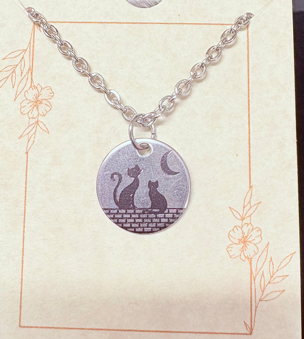 Cat + Kittens Necklace, many options