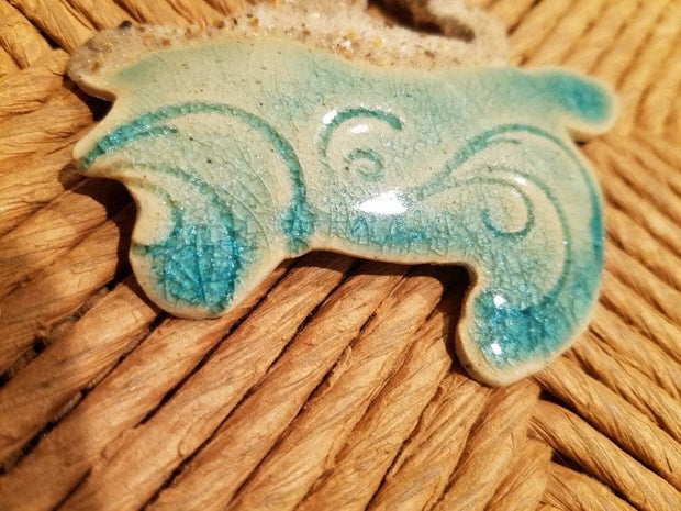 Sandy at Heart Sea Turtle Ceramic Beach Ornament