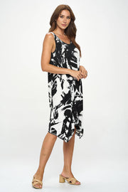 Black & White Midi Tank Dress