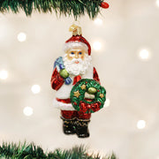 Santa with Wreath Ornament